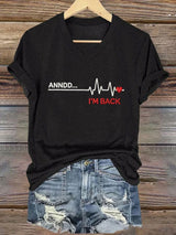 Women's casual heart disease awareness T-shirt