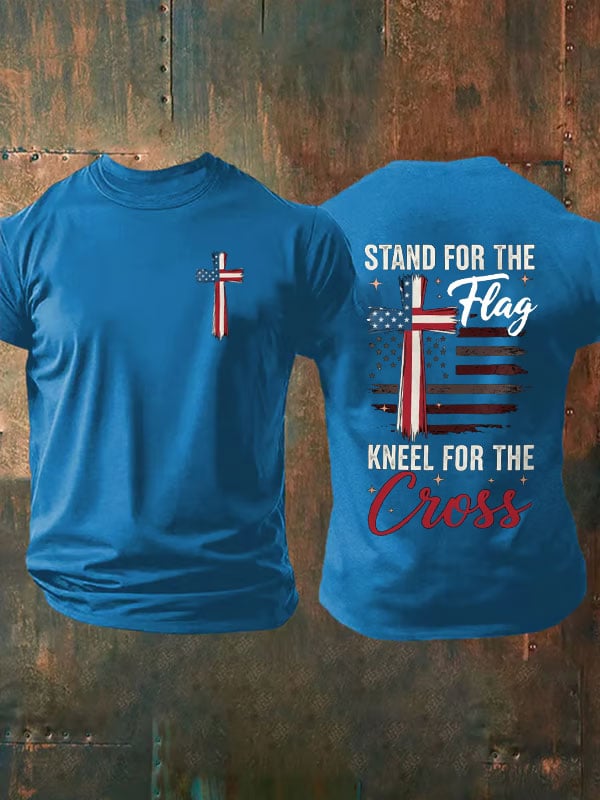 Men's Faith Cross Printed Casual T-shirt