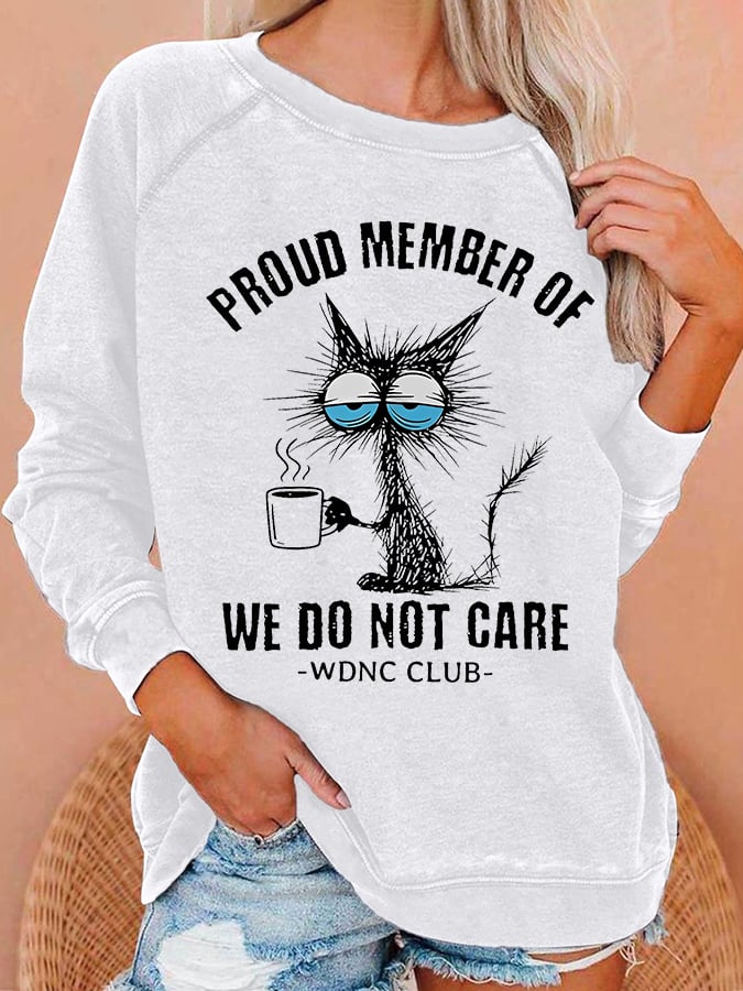 🔥Buy 3 Get 15% Off🔥Women's Retro Funny Proud Member Of Club We Do Not Care Menopause Perimenopause Print  Sweatshirt
