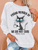 🔥Buy 3 Get 15% Off🔥Women's Retro Funny Proud Member Of Club We Do Not Care Menopause Perimenopause Print  Sweatshirt