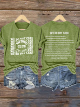 🔥Buy 3 Get 15% Off🔥Retro WDNC Club Est. 2025 We Do Not Care Print T-Shirt