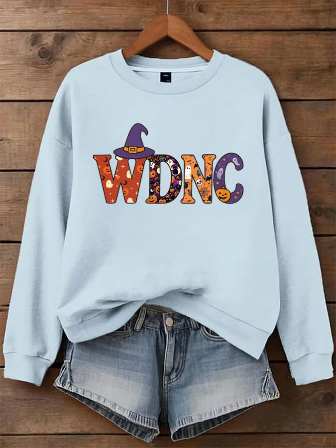 🔥Buy 3 Get 15% Off🔥Women's Halloween WDNC Menopause And Perimenopause Print Sweatshirt