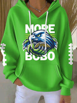 Women'S Football Print Casual Hoodie Sweatshirt