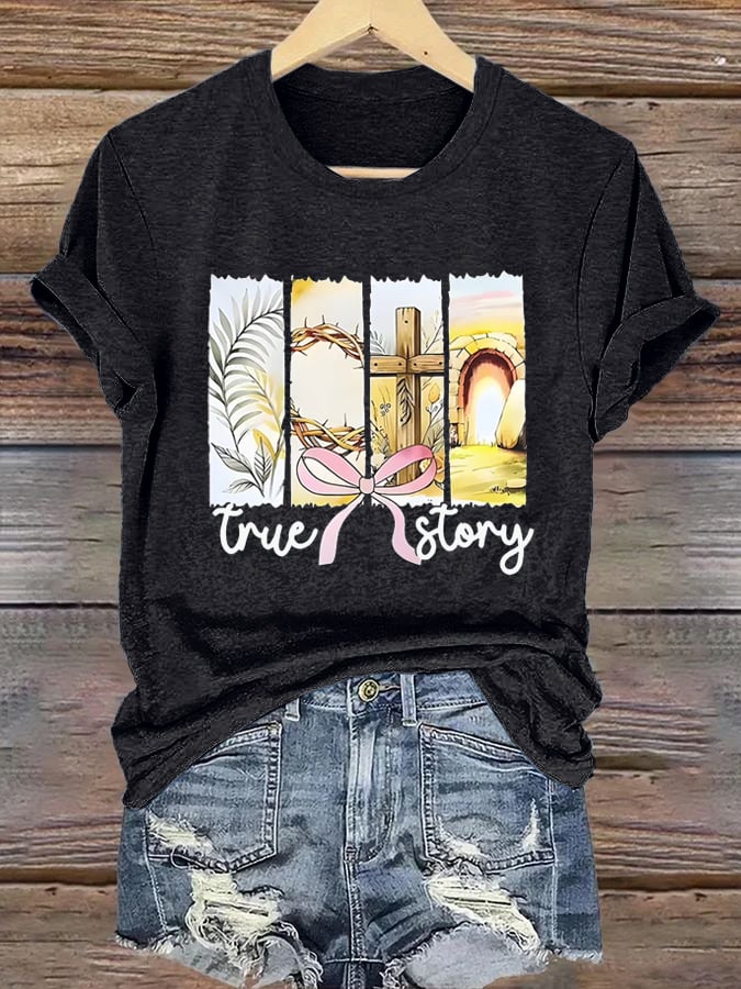 Women's True Story Faith  Print Shirt