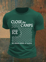 Men's  Abolish ICE  Close The Camps Print  T-Shirt