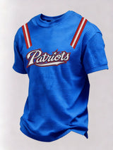 Men’s Football Graphic Waffle Knit Short Sleeve Crewneck T-Shirt