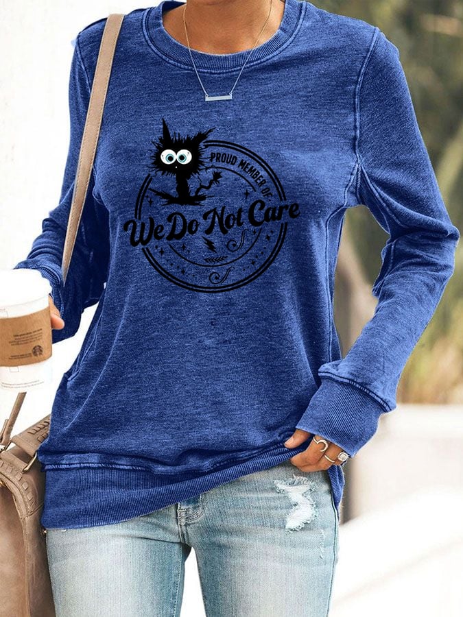 Women's  Retro Funny Proud Member Of Club Menopause Perimenopause Print Knitted Tops