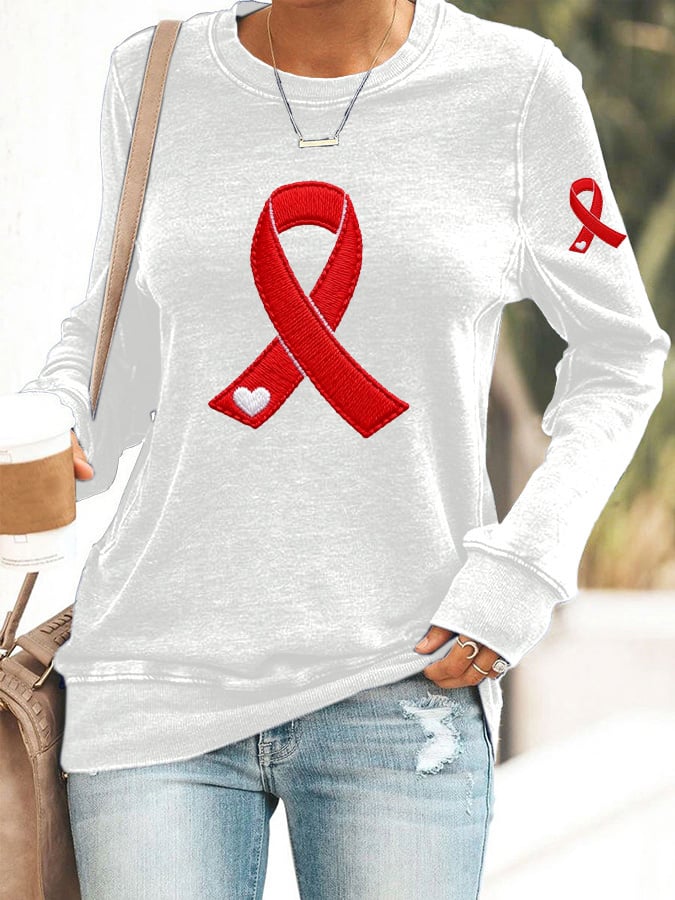 Women's In February We Wear Red Sweatshirt