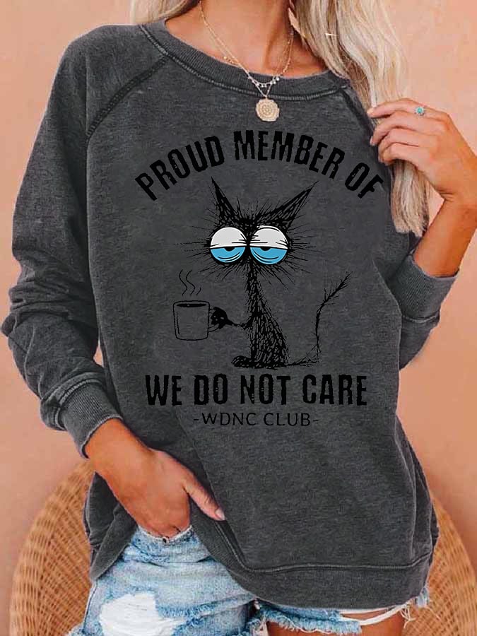 🔥Buy 3 Get 15% Off🔥Women's Retro Funny Proud Member Of Club We Do Not Care Menopause Perimenopause Print  Sweatshirt