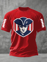 Men's football print short-sleeved T-shirt