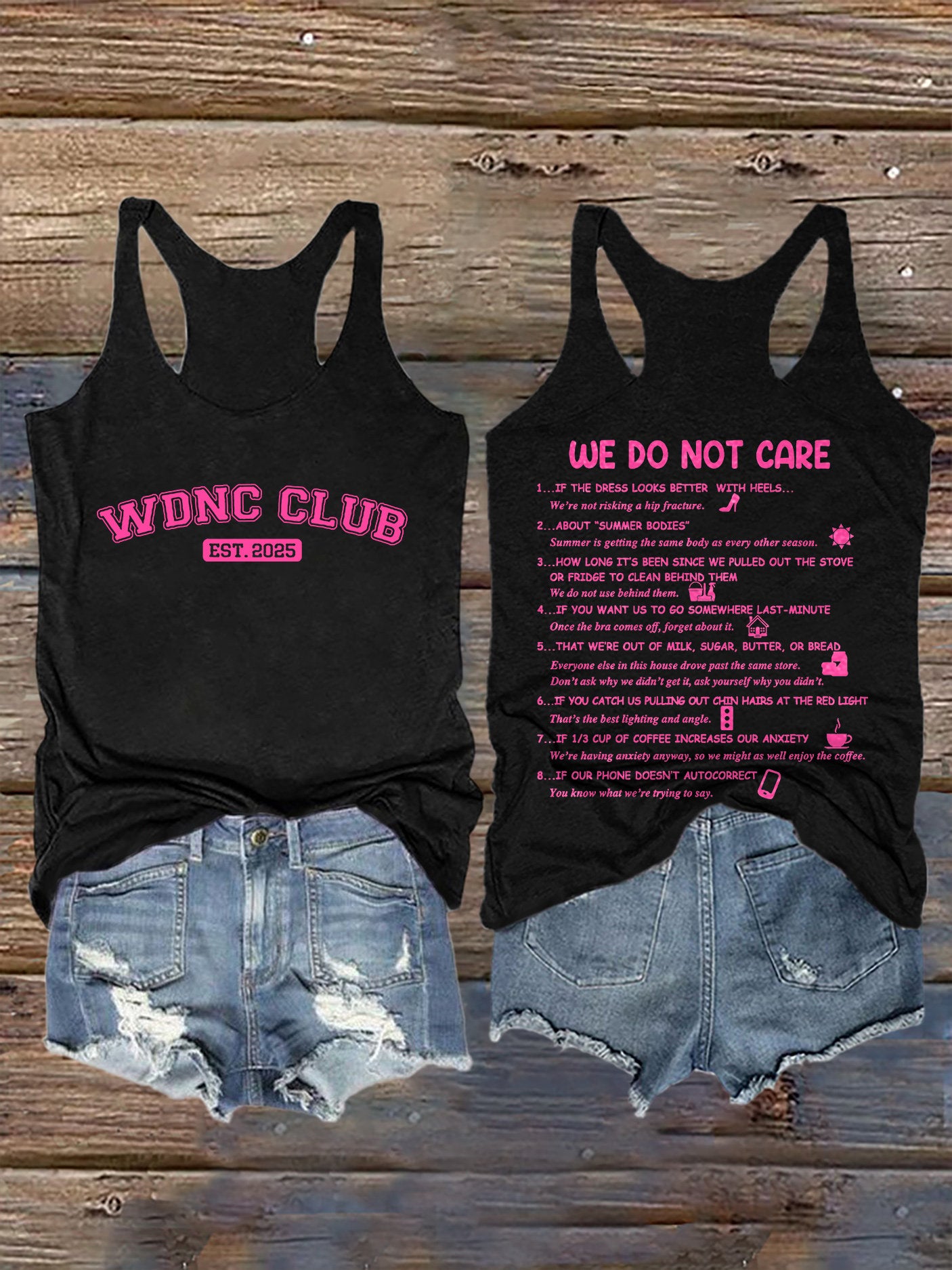 🔥Buy 3 Get 15% Off🔥Retro Funny WDNC Menopause Perimenopause Print Tank Top