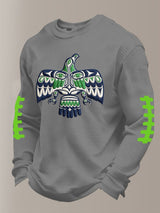 Men's Football Print Waffle T-Shirt