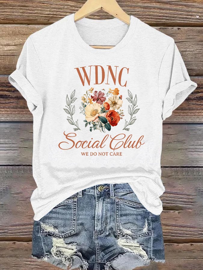 Women's  Retro Funny Proud Member Of Club Menopause Perimenopause Print T-Shirt