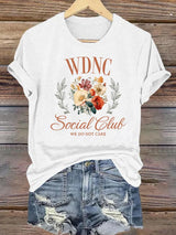 Women's  Retro Funny Proud Member Of Club Menopause Perimenopause Print T-Shirt