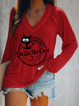 Women's  V-neck Retro Funny Proud Member Of  Club Menopause Perimenopause Print T-Shirt