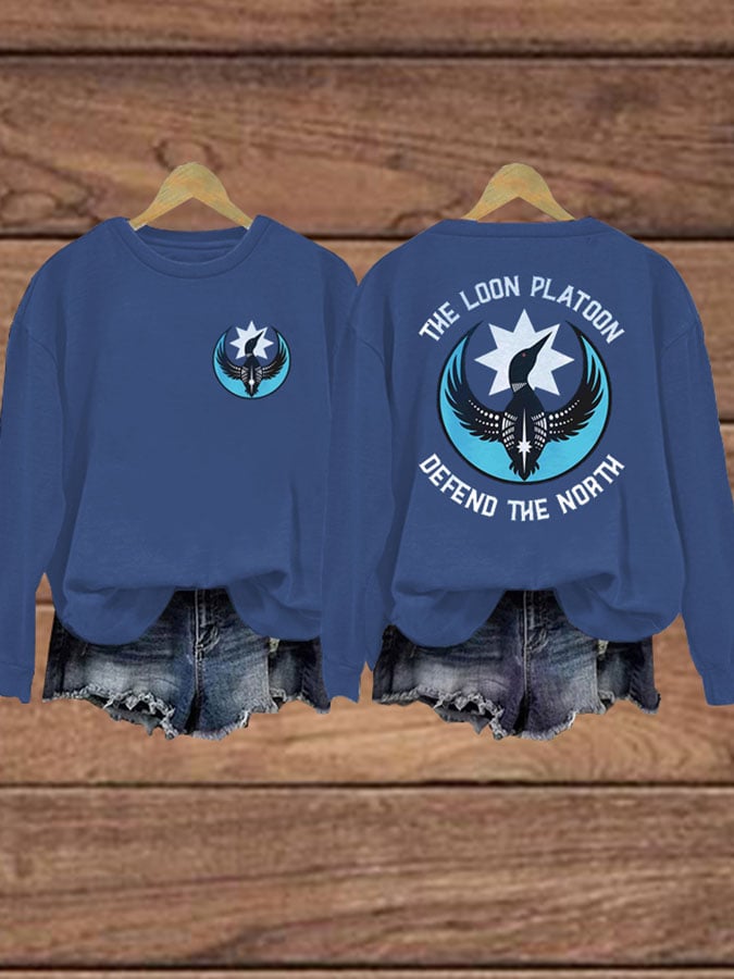 Women's Casual Printed Long-Sleeve Sweatshirt