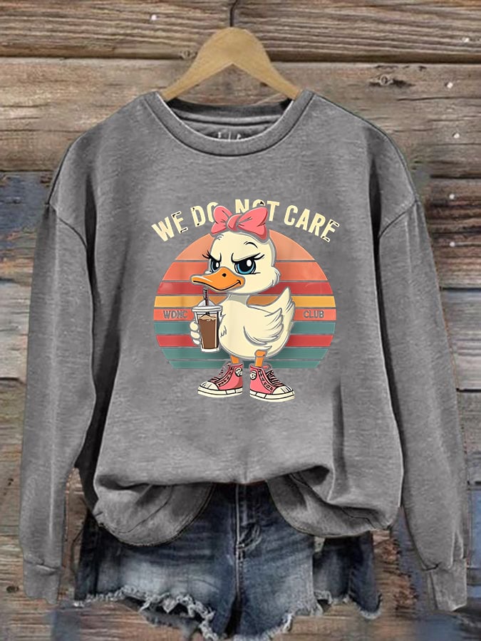 Women's  Retro Funny Proud Member Of Club We Do Not Care Menopause Perimenopause Print   Sweatshirt
