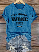 Women's Retro Funny Proud Member Of Club We Do Not Care Menopause Perimenopause Print  T-Shirt