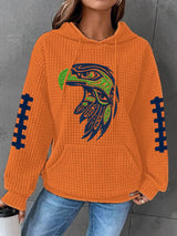 Women's   Football Print  Hoodie