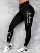 Women's Heart Disease Awareness Print Leggings