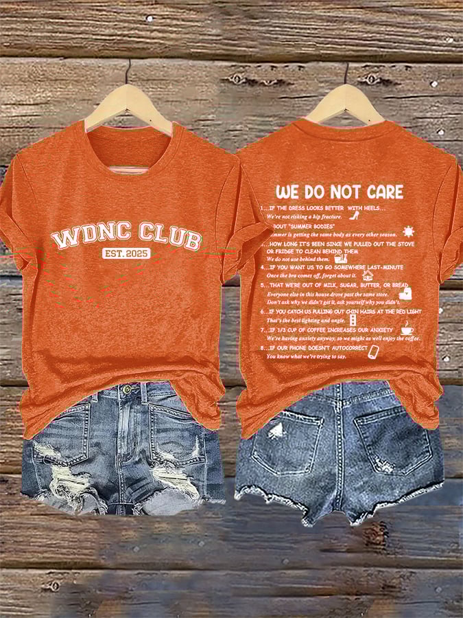 🔥Buy 3 Get 15% Off🔥Retro Funny WDNC Club Menopause Perimenopause Print T-Shirt