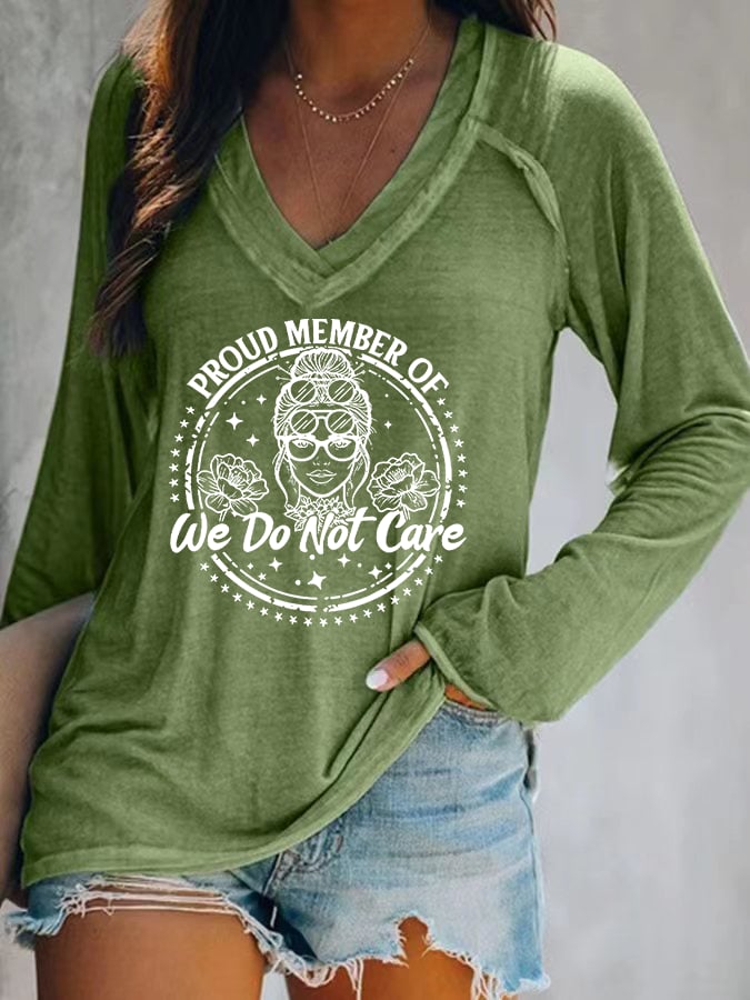 🔥Buy 3 Get 15% Off🔥Women's  V-neck Retro Funny Proud Member Of  Club Menopause Perimenopause Print T-Shirt
