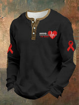 Men's casual t-shirt with a heart disease awareness design and the text "AND... I'M BACK"