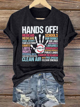 🔥Buy 3 Get 15% Off🔥Women's  HANDS OFF! Print T-Shirt