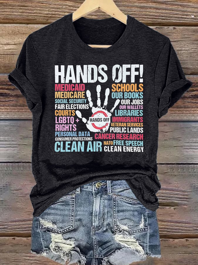 🔥Buy 3 Get 15% Off🔥Women's  HANDS OFF! Print T-Shirt