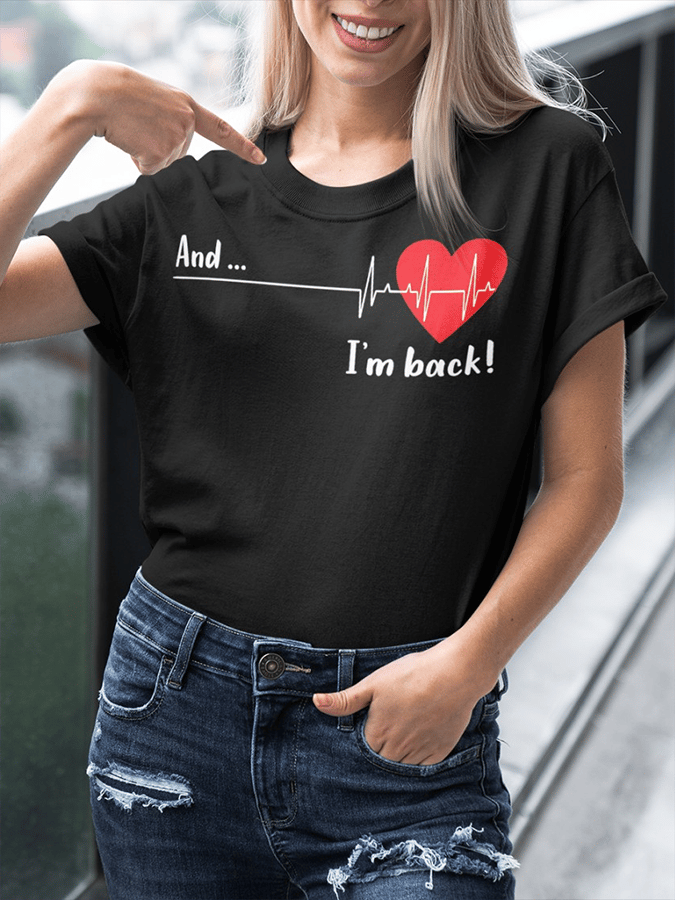 Women's Heart Disease Awareness Print T-shirt