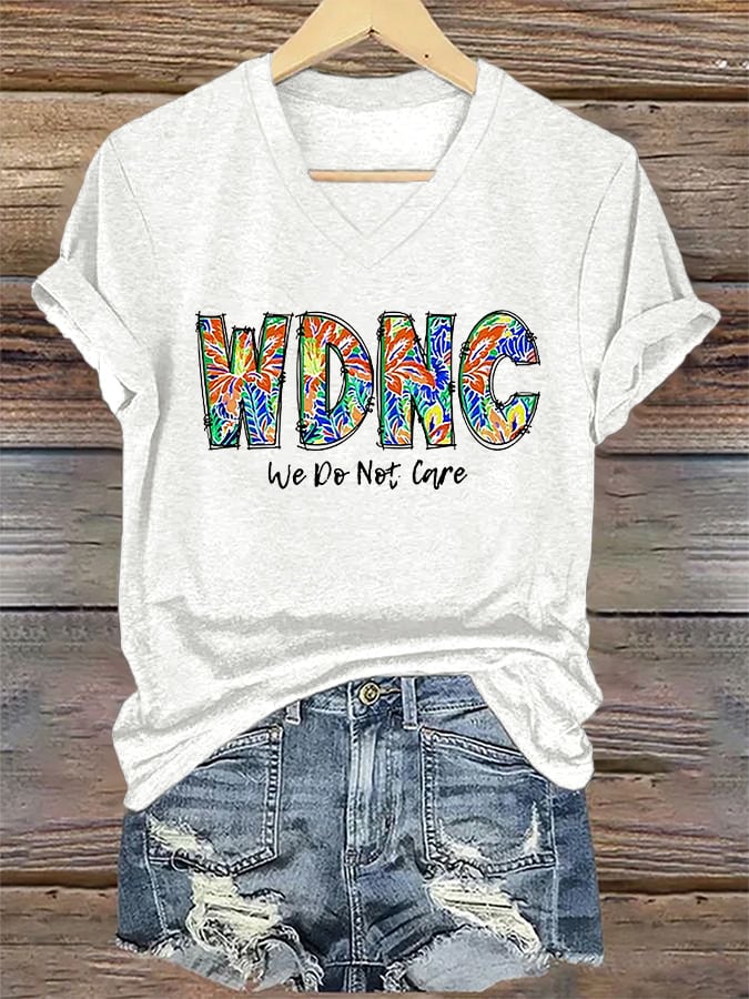 🔥Buy 3 Get 15% Off🔥V-Neck Retro Funny WDNC Menopause Perimenopause Print T-Shirt