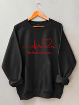 Women's Heart Disease Awareness The Beat Goes On Sweatshirt