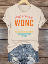 Women's  Retro Funny Proud Member Of Club Menopause Perimenopause Print T-Shirt