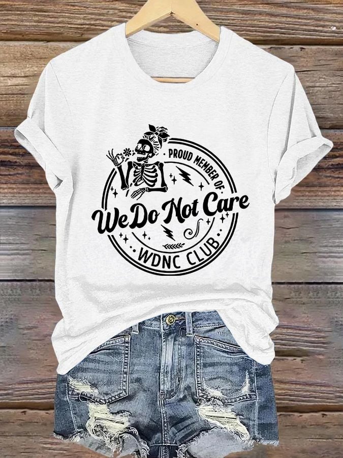 🔥Buy 3 Get 15% Off🔥Retro Funny Proud Member Of WDNC Club We Do Not Care Menopause Perimenopause Print T-Shirt