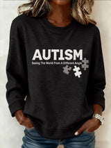 Women's Retro Autism Awareness   Print Hoodie