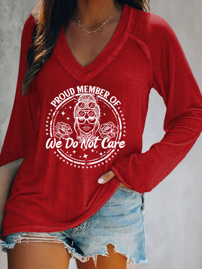 🔥Buy 3 Get 15% Off🔥Women's  V-neck Retro Funny Proud Member Of  Club Menopause Perimenopause Print T-Shirt