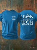 🔥Hot Sale Picks 🔥Men's Iron Sharpen Iron Printed Christian T-shirt