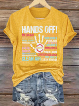 🔥Buy 3 Get 15% Off🔥Women's  HANDS OFF! Print T-Shirt