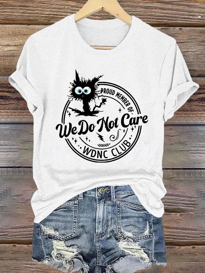 🔥Buy 3 Get 15% Off🔥Retro Funny Proud Member Of WDNC Club We Do Not Care Menopause Perimenopause Print T-Shirt
