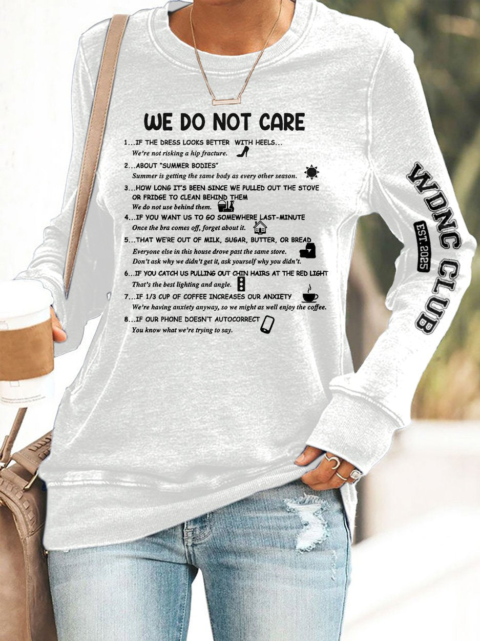 🔥Buy 3 Get 15% Off🔥Retro Funny WDNC Club Menopause Perimenopause Print Sweatshirt