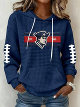 Women's Football Print Hoodie Sweatshirt
