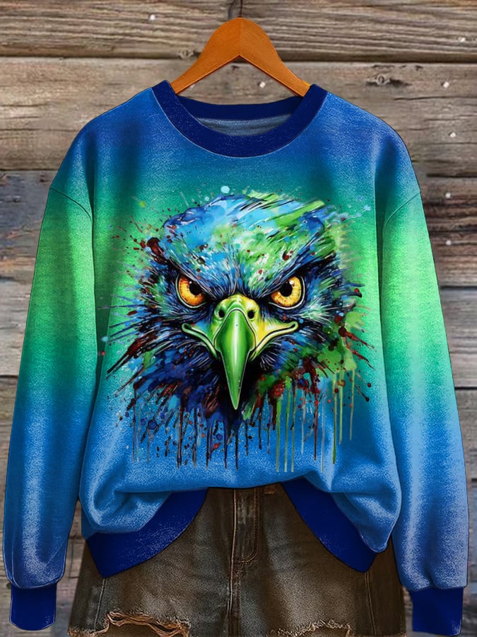 Women's Football Print Sweatshirt