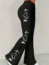 Women's Heart Disease Awareness Printed High-Stretch Leggings