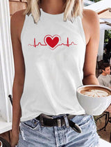Women's Heart Disease Awareness Printed Vest