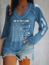 V-neck Retro Funny WDNC Menopause Perimenopause Print T-Shirt