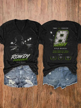 Women's Racing Legend Memorial  Print Casual T-shirt