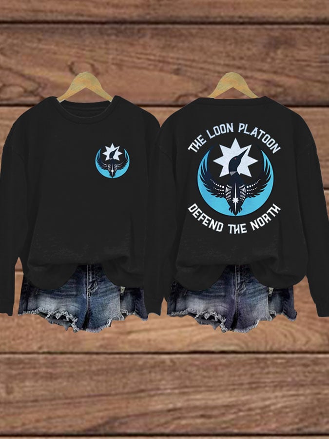 Women's Casual Printed Long-Sleeve Sweatshirt