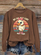 Women's  Retro Funny Proud Member Of Club We Do Not Care Menopause Perimenopause Print   Sweatshirt