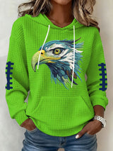Women's Football Print Hoodie Sweatshirt