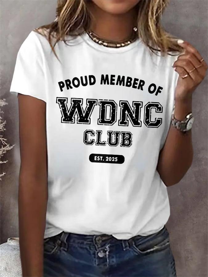 🔥Buy 3 Get 15% Off🔥Retro Proud Member Of WDNC Club Est. 2025 Menopause Perimenopause Print T-Shirt